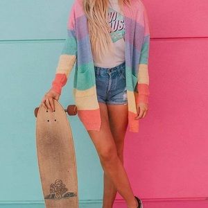 Rainbow cardigan 🌈